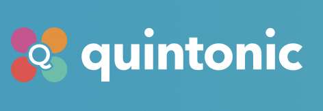 logo Quintonic sur fond bleu